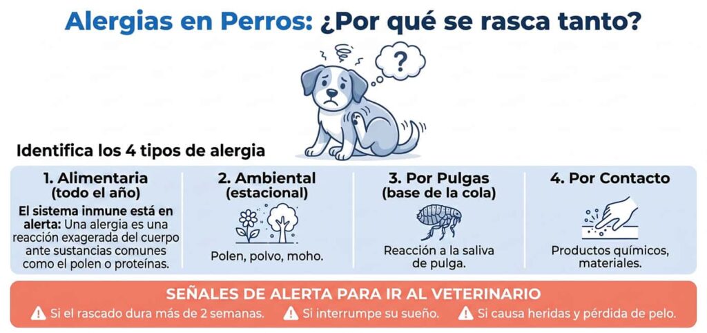 Infografia sobre alergias en perros