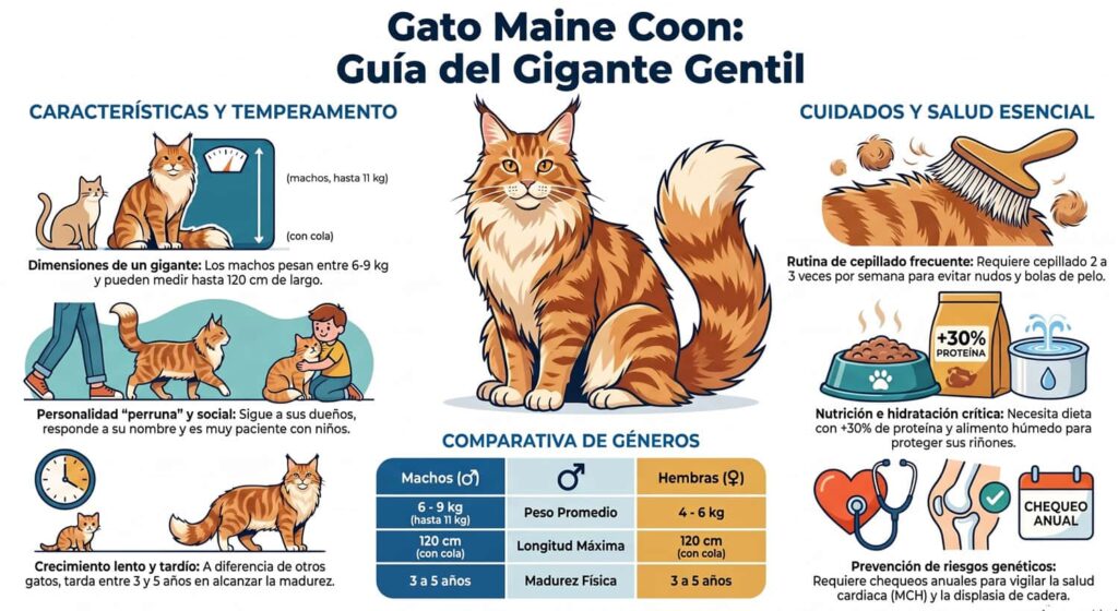 guia gato del maine coon